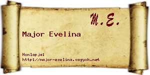 Major Evelina névjegykártya