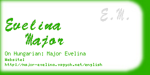 evelina major business card